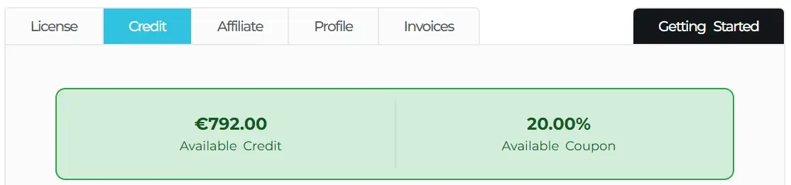 Available Coupon in the membership account